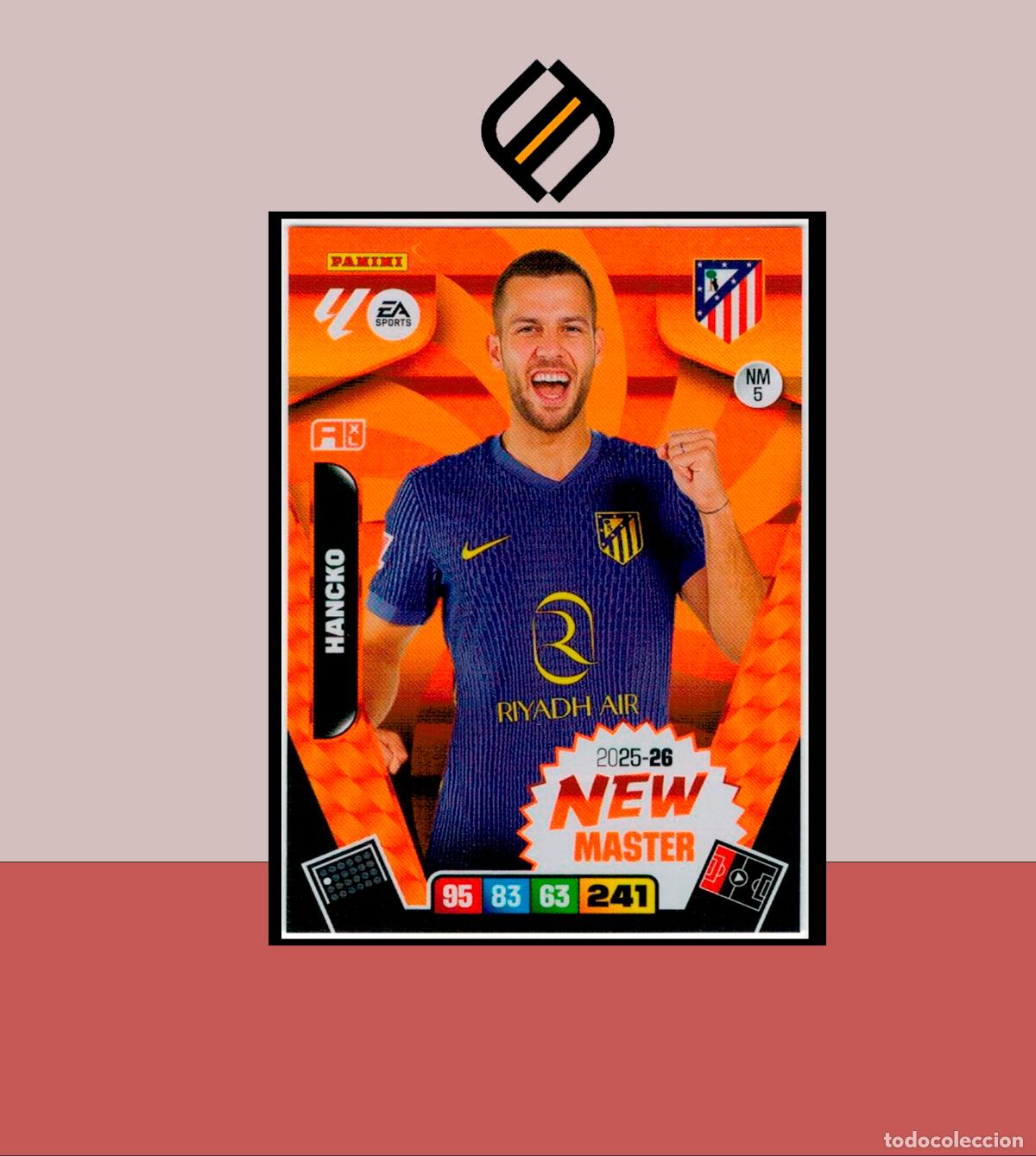 Fu&szlig;ball-Sticker: ADRENALYN XL 2025 2026 PANINI NM 5 HANCKO ATL&Eacute;TICO MADRID CARD ALBUM LIGA NEW MASTER