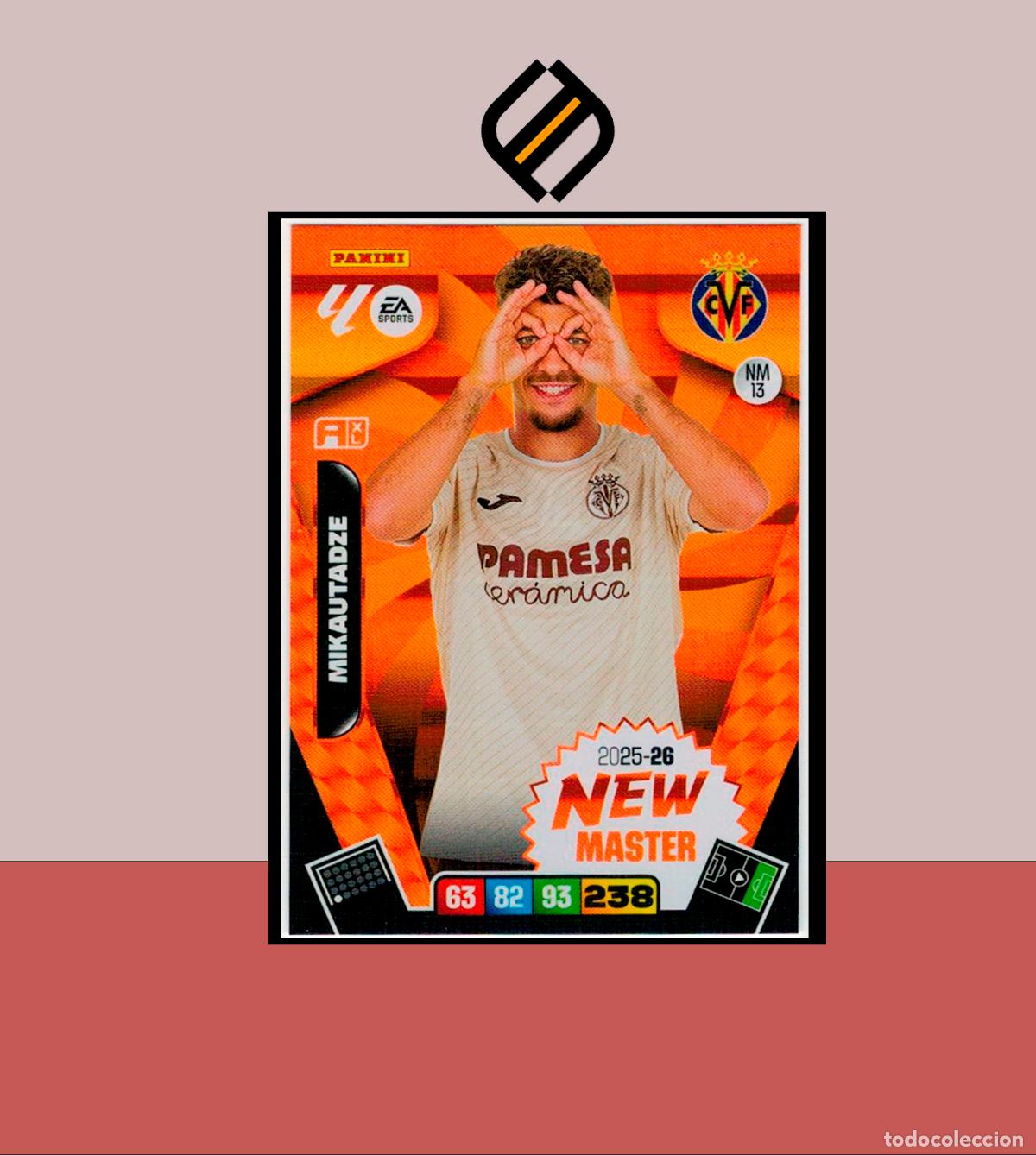 Figurine di Calcio: ADRENALYN XL 2025 2026 PANINI NM 13 MIKAUTADZE VILLARREAL CARD ALBUM LIGA NEW MASTER