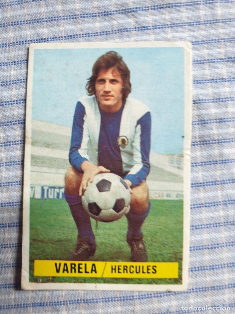 Fu&szlig;ball-Sticker: Cromo Liga 74/75. Ediciones Este. H&eacute;rcules. Varela. Cromo sin usar. Estado ver imagen