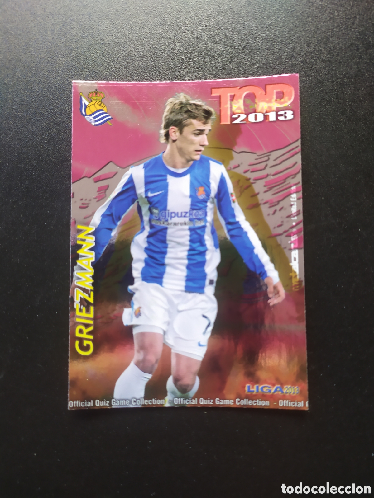 Cromos de f&uacute;tbol: Mundicromo fichas Liga 2012 2013 12 13 Griezmann top brillo fucsia liso n&deg; 637 Real Sociedad