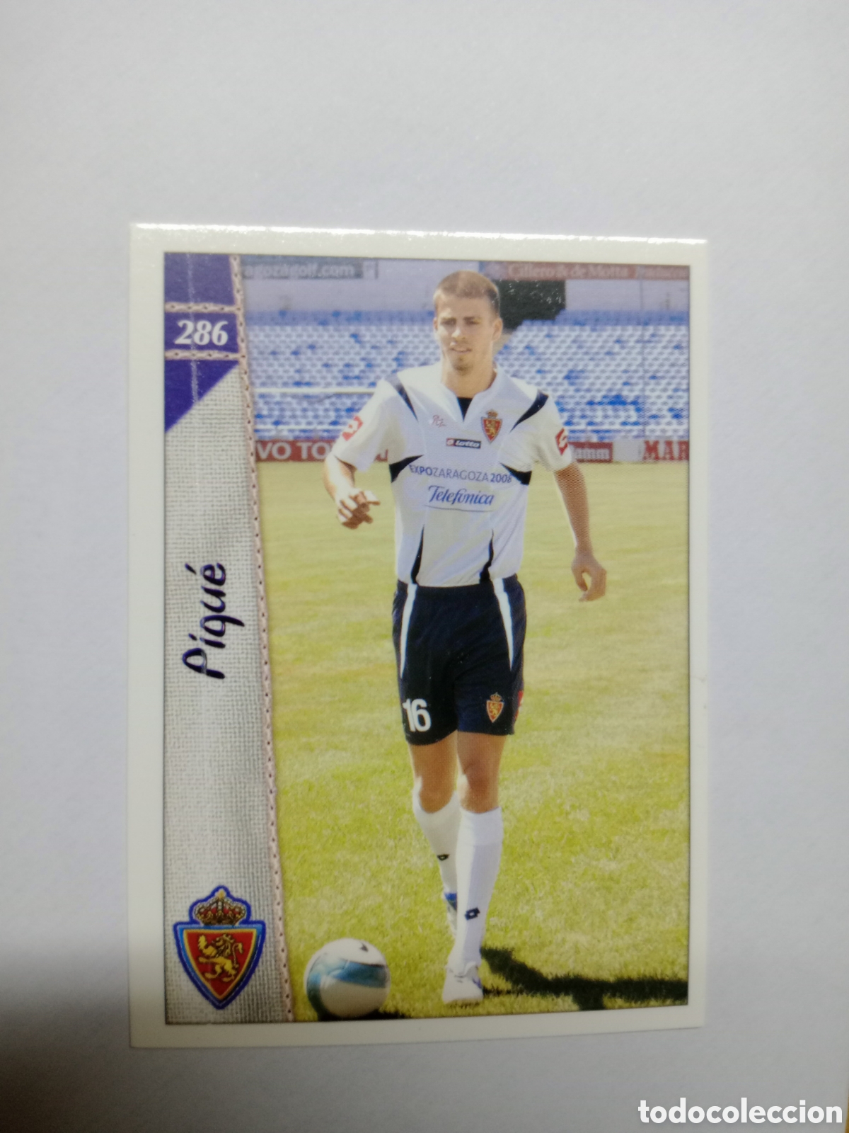 Fu&szlig;ball-Sticker: 2006 2007 06 07 MUNDICROMO CROMO EN BUEN ESTADO LAS FICHAS DE LA LIGA 2007 ZARAGOZA PIQUE N 286