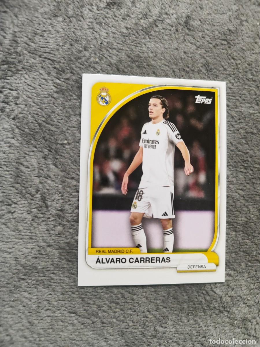 Fu&szlig;ball-Sticker: 7 TIN REAL MADRID 25 26 &Aacute;LVARO CARRERAS BASE CARD TOPPS 2025 2026