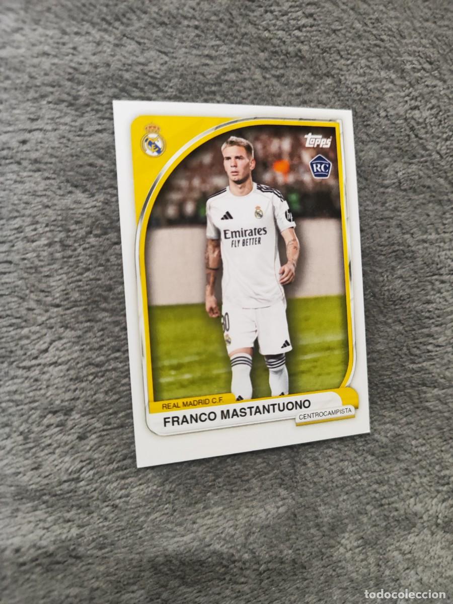 Cartes &agrave; collectionner de Football: 9 TIN REAL MADRID 25 26 FRANCO MASTANTUONO RC ROOKIE CARD BASE CARD TOPPS 2025 2026