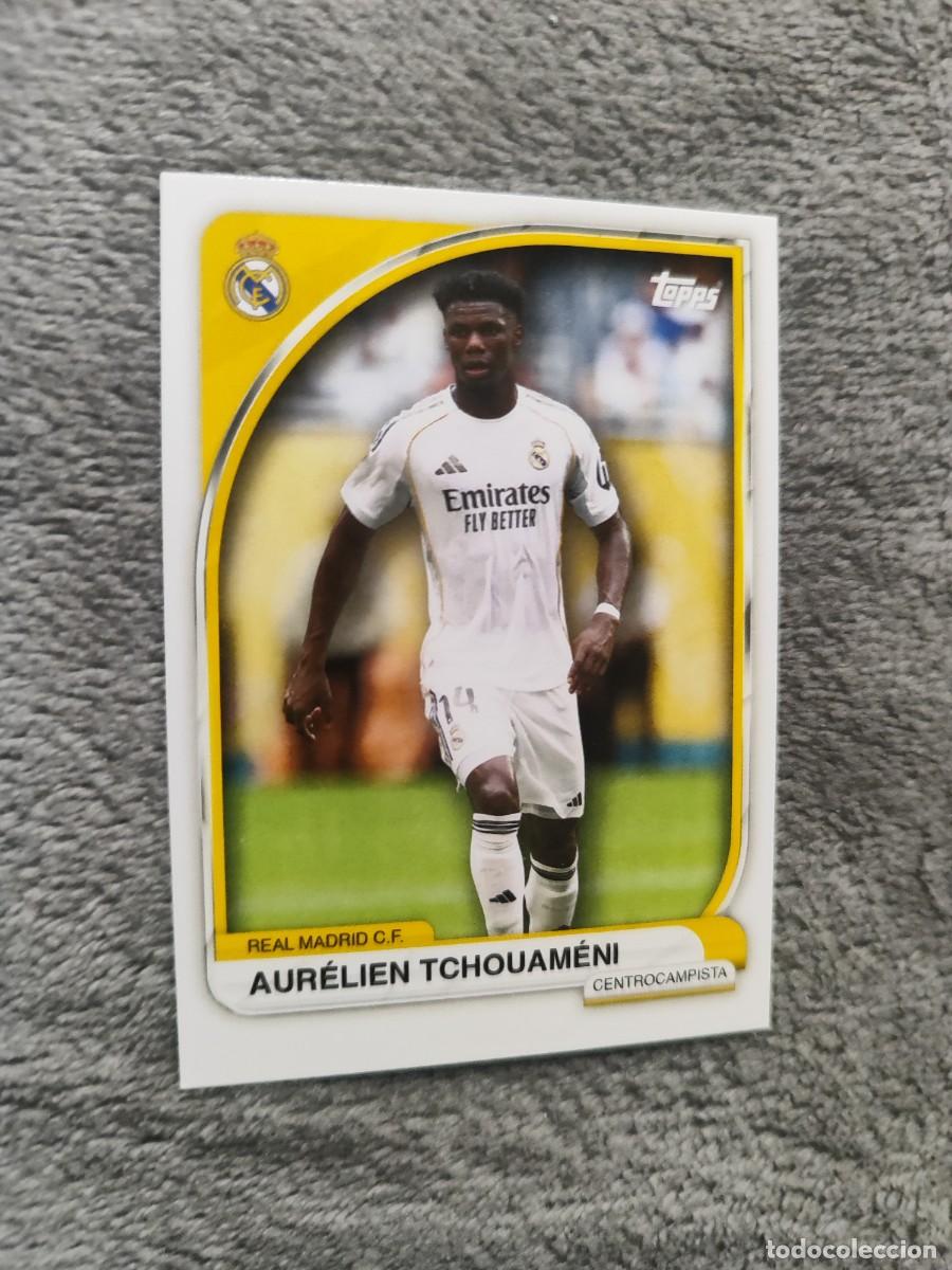 Figurine di Calcio: 10 TIN REAL MADRID 25 26 AUR&Eacute;LIEN TCHOUAM&Eacute;NI BASE CARD TOPPS 2025 2026