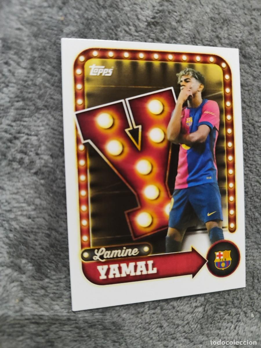 Cromos de F&uacute;tbol: 25 TIN BARCELONA 25 26 LAMINE YAMAL NAME IN LIGHTS TOPPS 2025 2026