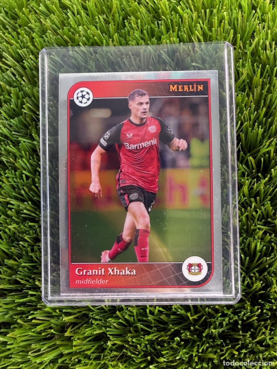 Fu&szlig;ball-Sticker: N&ordm; 34 Granit Xhaka Bayer Leverkusen Merlin Chrome 24 25