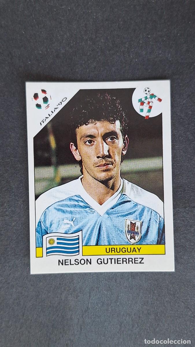 Fu&szlig;ball-Sticker: L2 NELSON GUTIERREZ SELECCION URUGUAY 368 MUNDIAL ITALIA 90 PANINI NUNCA PEGADO SIN PEGAR