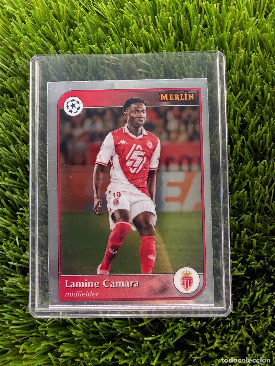 Figurine di Calcio: N&ordm; 165 Lamine Camara AS M&oacute;naco Merlin Chrome 24 25