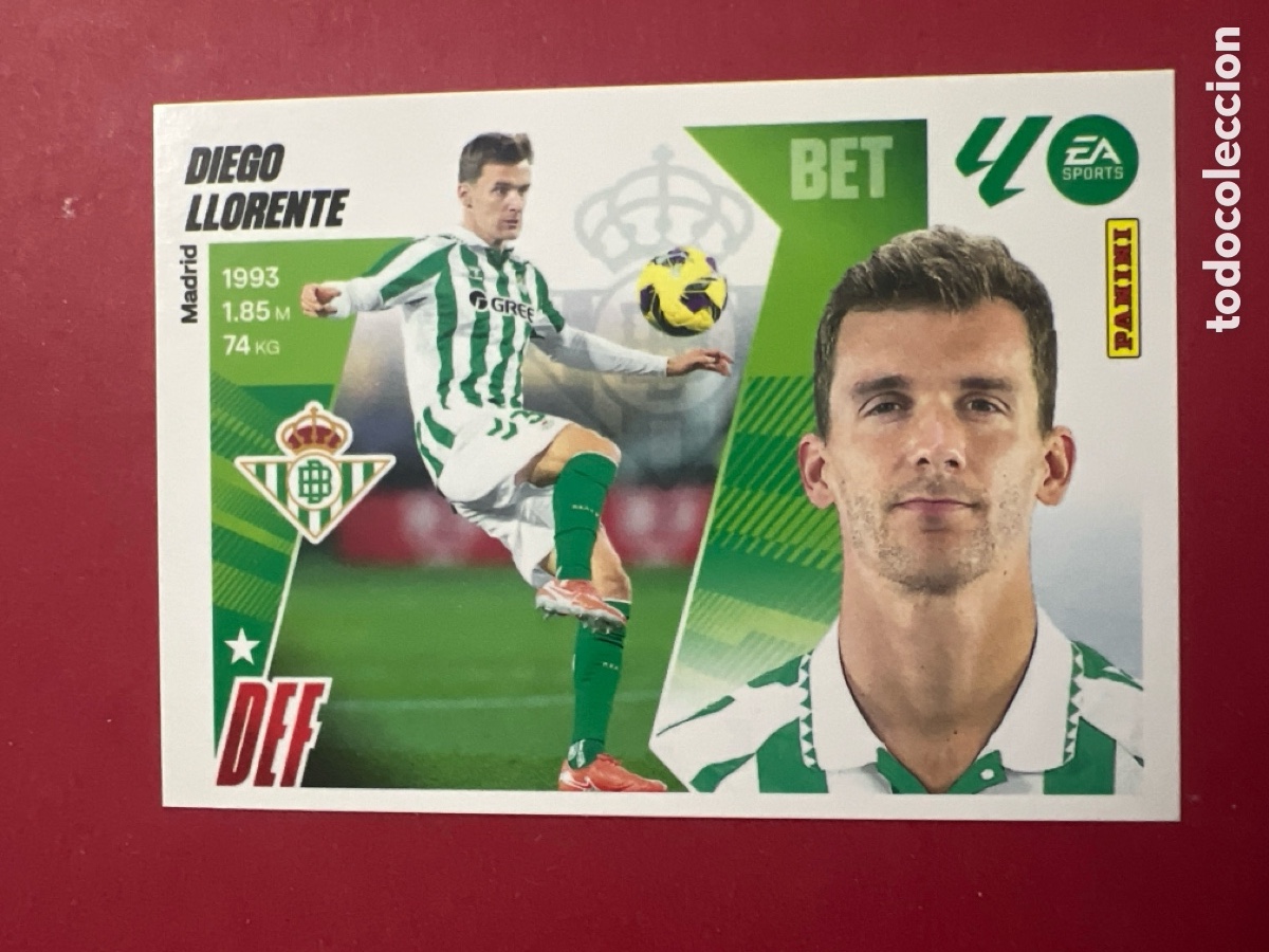 Cromos de F&uacute;tbol: C9260. 8 Diego Llorente, Real Betis, Panini Ediciones Liga Este 2025 2026 25 26