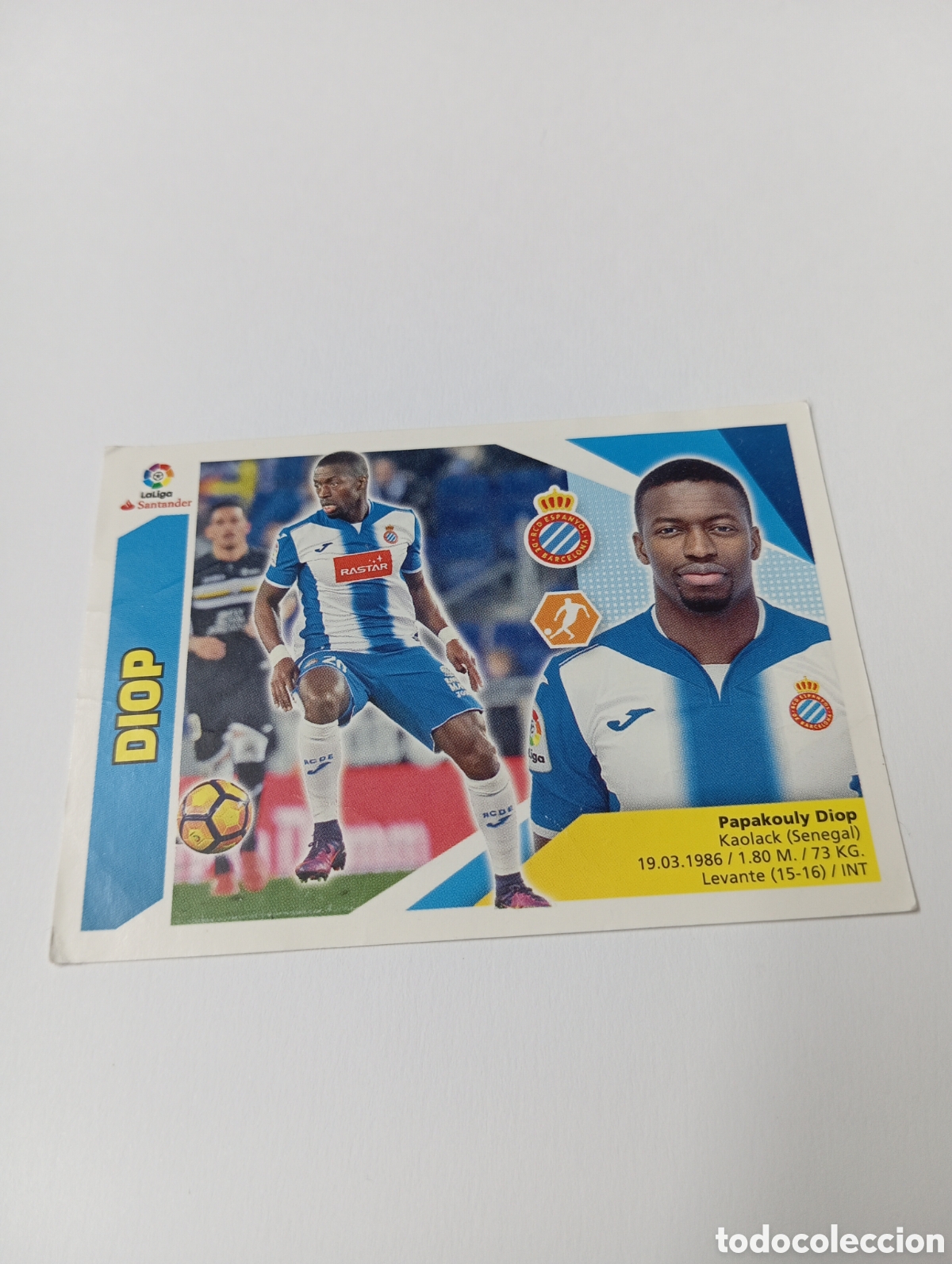 Figurine di Calcio: Diop 12 BIS Espanyol Espa&ntilde;ol liga este 17 18 panini 2017 2018