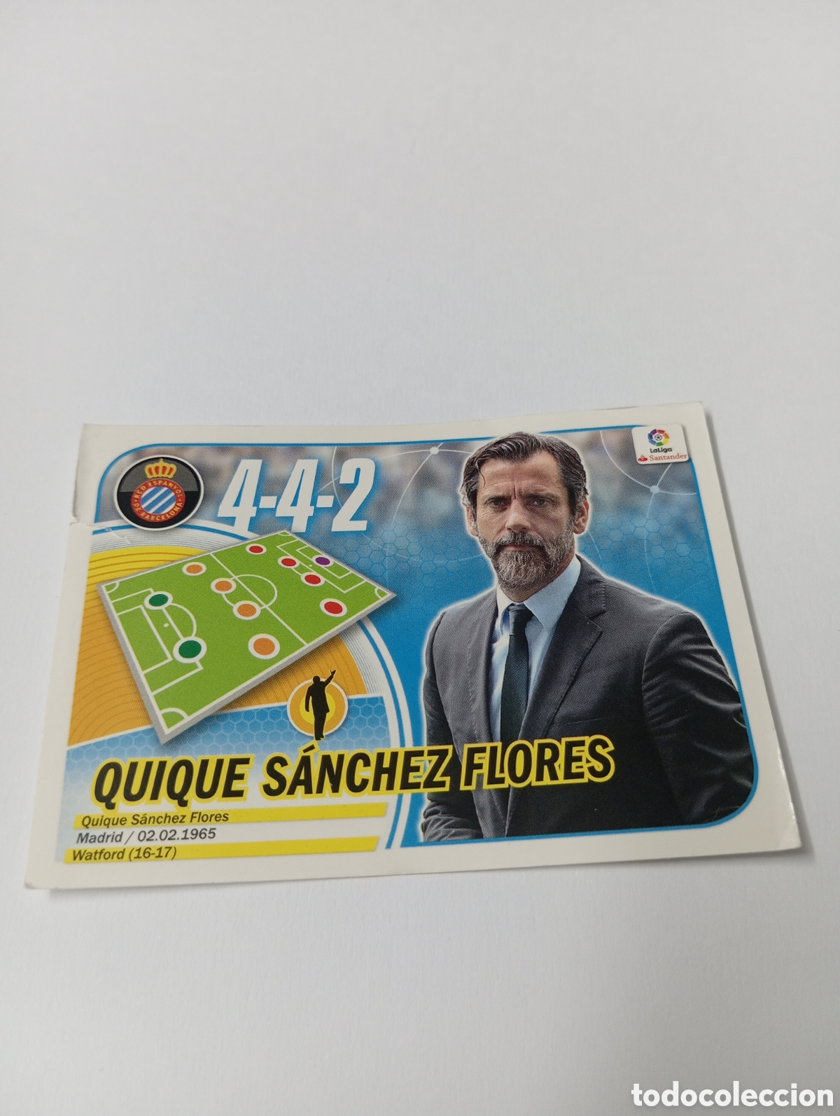 Fu&szlig;ball-Sticker: Quique S&aacute;nchez Flores 18 Entrenador liga este 16 17 panini 2016 2017