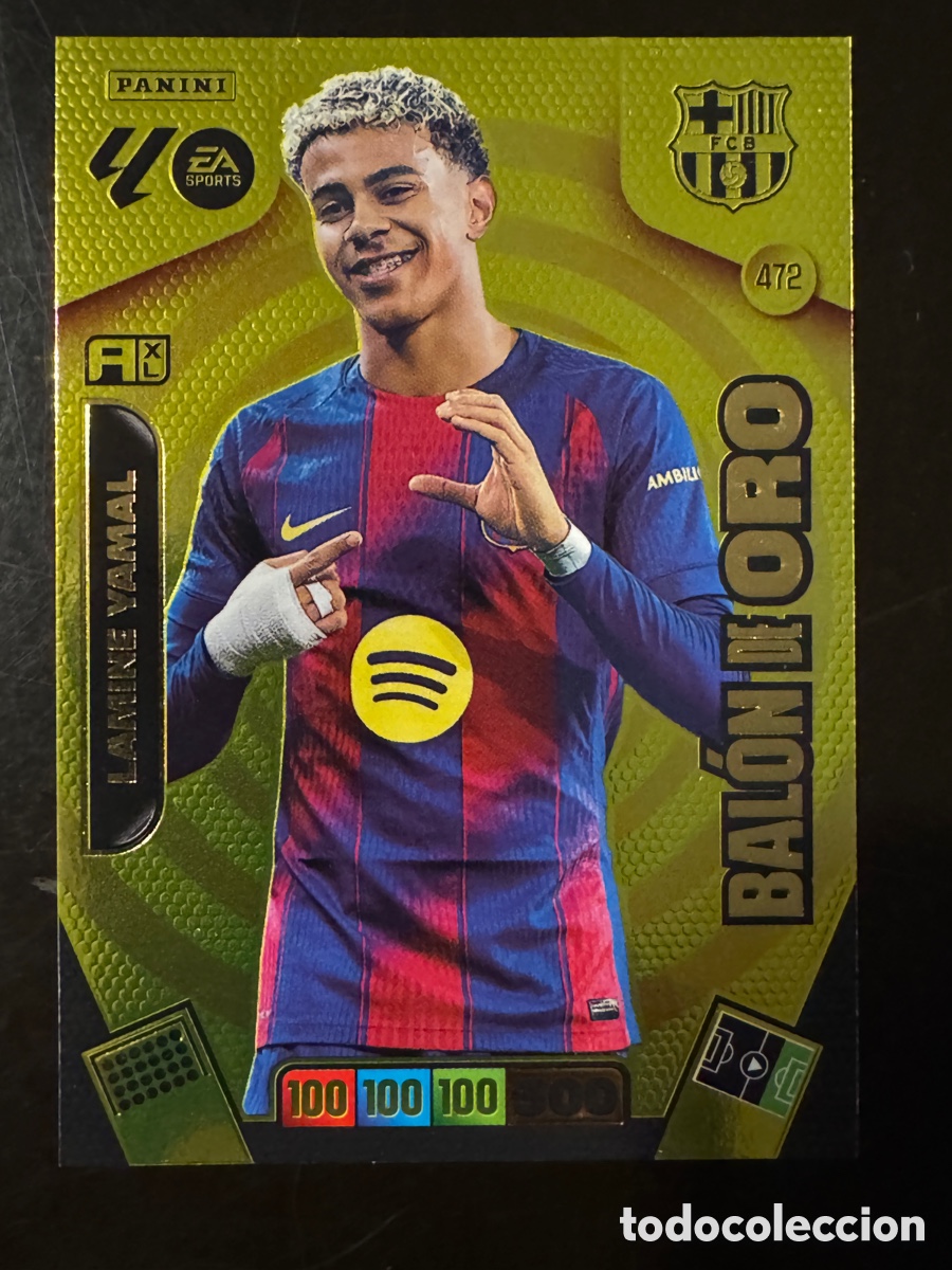 Fu&szlig;ball-Sticker: Lamine Yamal Bal&oacute;n de Oro Barcelona Adrenalyn 2025/26