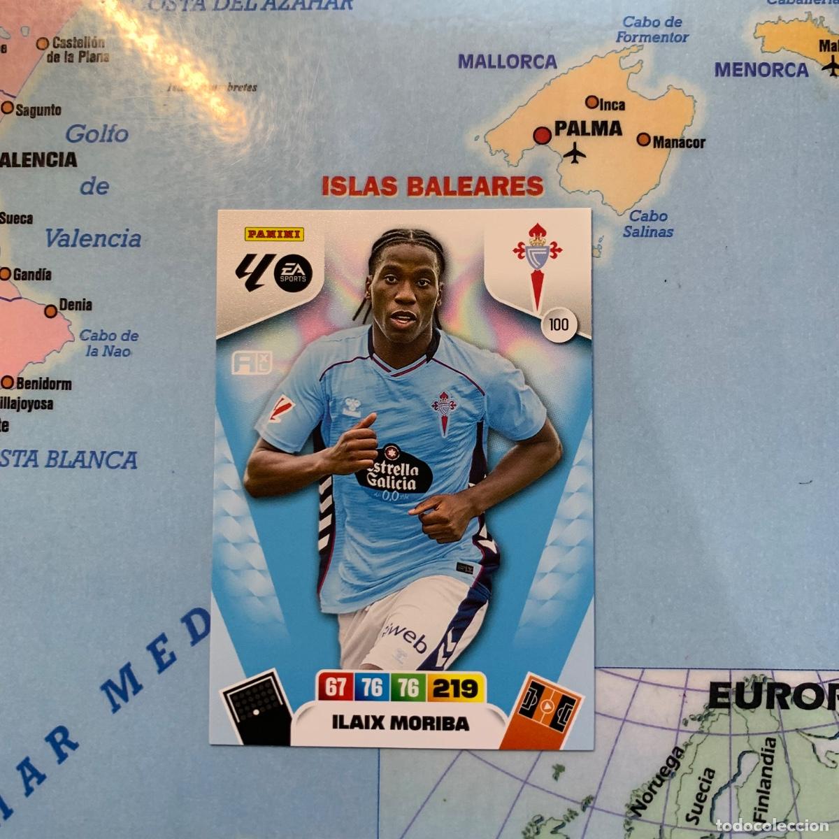 Cromos de f&uacute;tbol: Ilaix moriba n&uacute;mero 100 del Celta cromo adrenalyn XL 25-26 2025-2026