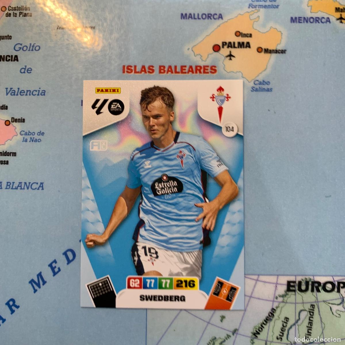 Cromos de f&uacute;tbol: Swedberg n&uacute;mero 104 del Celta cromo adrenalyn XL 25-26 2025-2026