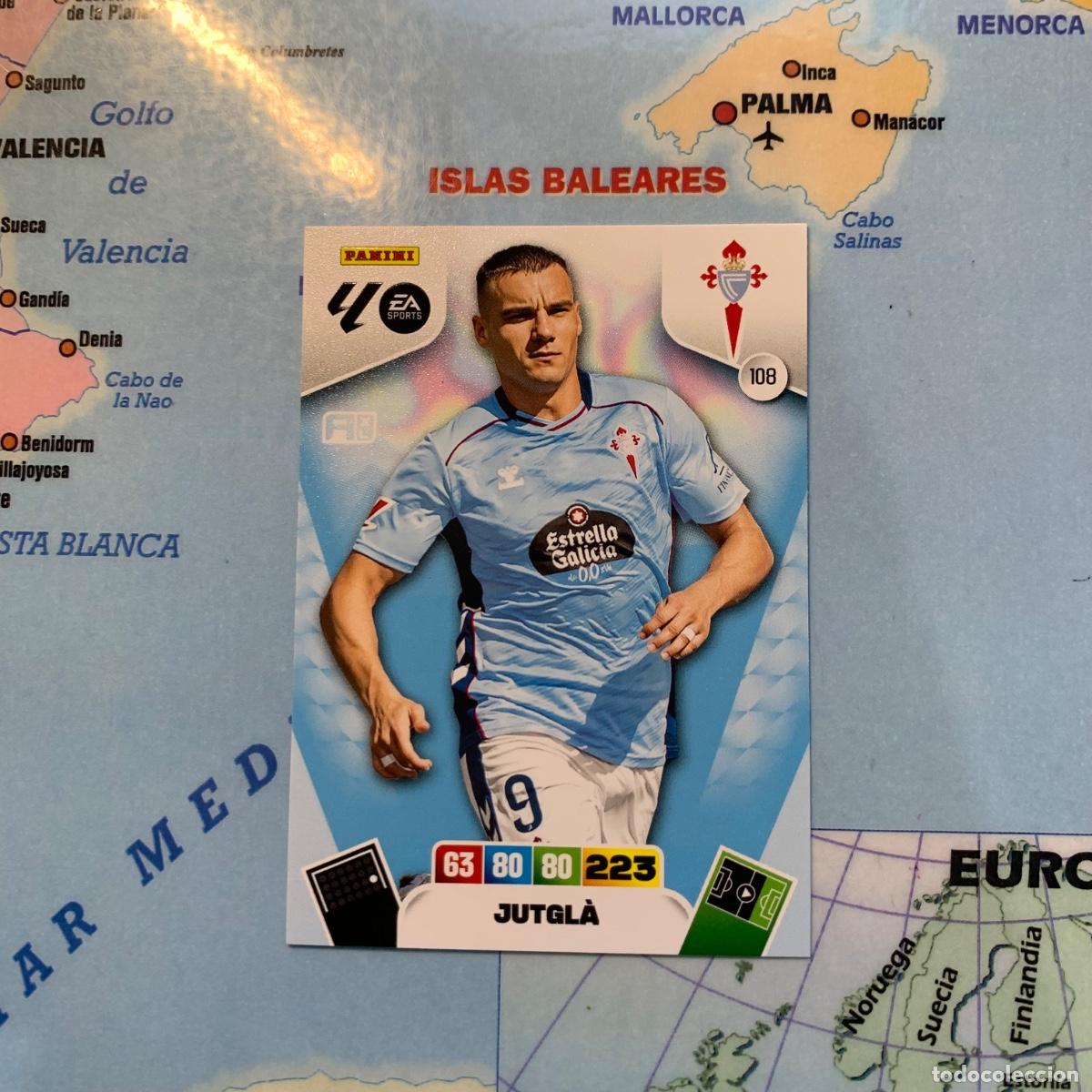 Cromos de f&uacute;tbol: Jutgla n&uacute;mero 108 del Celta cromo adrenalyn XL 25-26 2025-2026