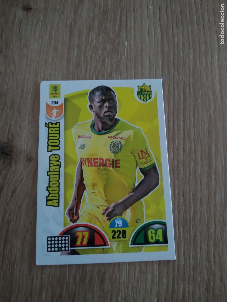 Cromos de F&uacute;tbol: 204 ABDOULAYE TOURE NANTES CROMO FUTBOL PANINI LIGUE 1 2018-2019 ADRENALYN LIGA FRANCIA 18-19