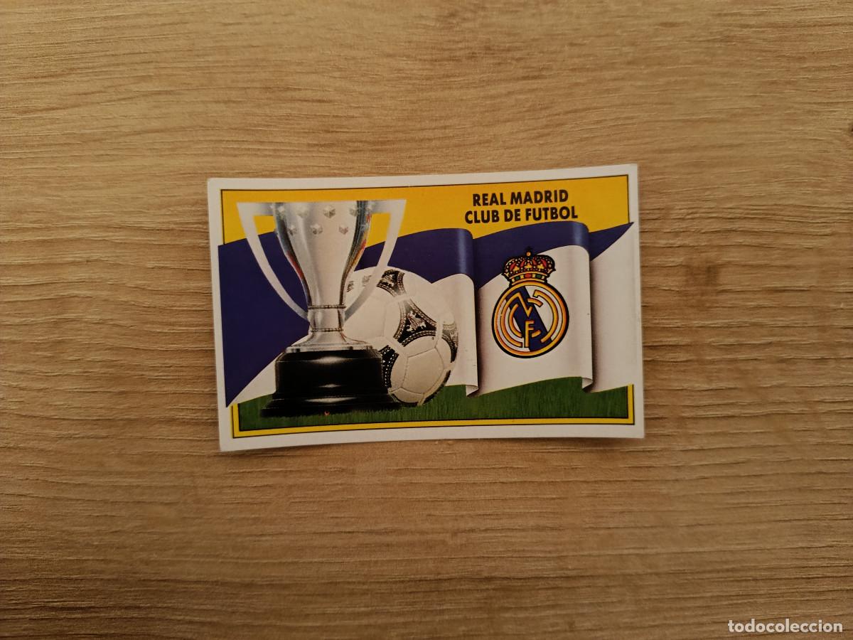 Cromos de F&uacute;tbol: CROMO DE F&Uacute;TBOL LIGA ESTE ESCUDO REAL MADRID SIN PEGAR NUNCA PEGADO 90 91 1990 1991