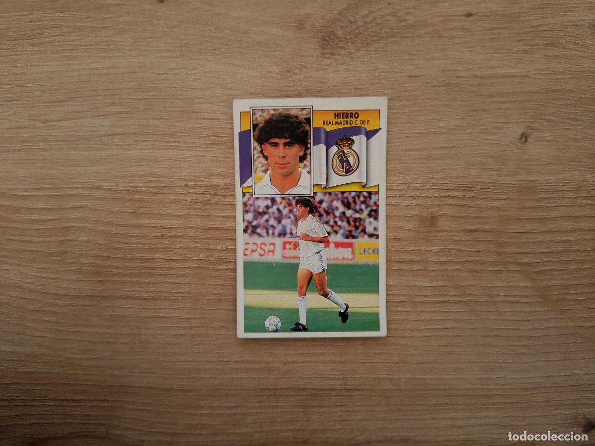 Fu&szlig;ball-Sticker: CROMO DE F&Uacute;TBOL LIGA ESTE HIERRO REAL MADRID SIN PEGAR NUNCA PEGADO 90 91 1990 1991
