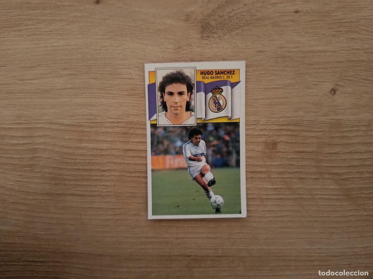 Figurine di Calcio: CROMO DE F&Uacute;TBOL LIGA ESTE HUGO SANCHEZ REAL MADRID SIN PEGAR NUNCA PEGADO 90 91 1990 1991
