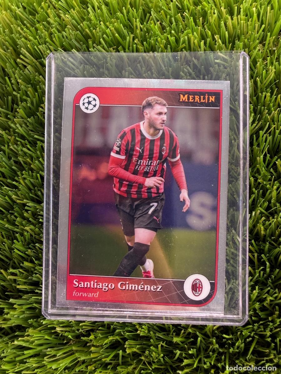 Fu&szlig;ball-Sticker: N&ordm; 153 Santiago Gim&eacute;nez AC Milan Merlin Chrome 24 25