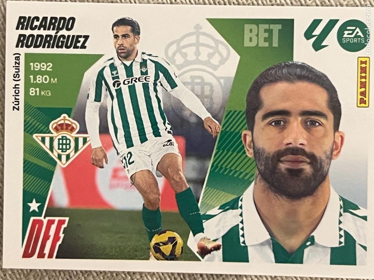 Fu&szlig;ball-Sticker: N 10RICARDO RODRIGUEZ REAL BETIS BALOMPIE LIGA ESTE 25 26 2025 2026