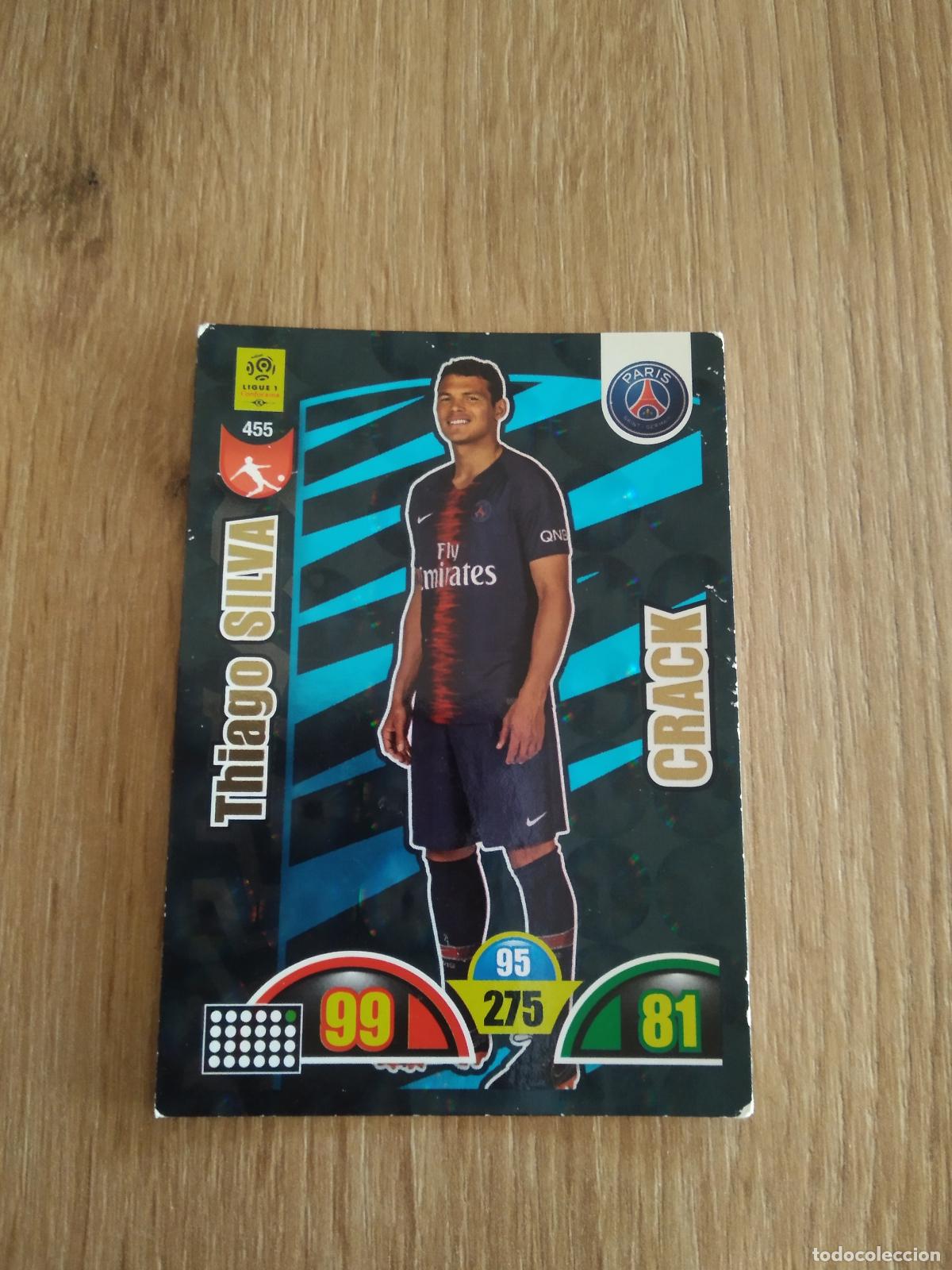 Fu&szlig;ball-Sticker: 455 THIAGO SILVA PSG CRACK CROMO FUTBOL PANINI LIGUE 1 FOOT 2018-2019 ADRENALYN LIGA FRANCIA 18-19