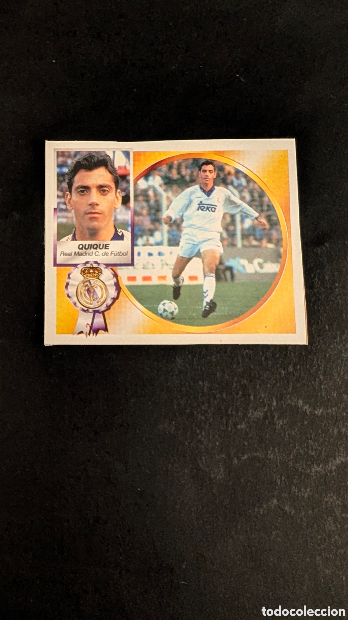 Cromos de F&uacute;tbol: QUIQUE REAL MADRID FICHAJE 8 VERSION LIGA ESTE 1994/95 94 95 RECORTADO