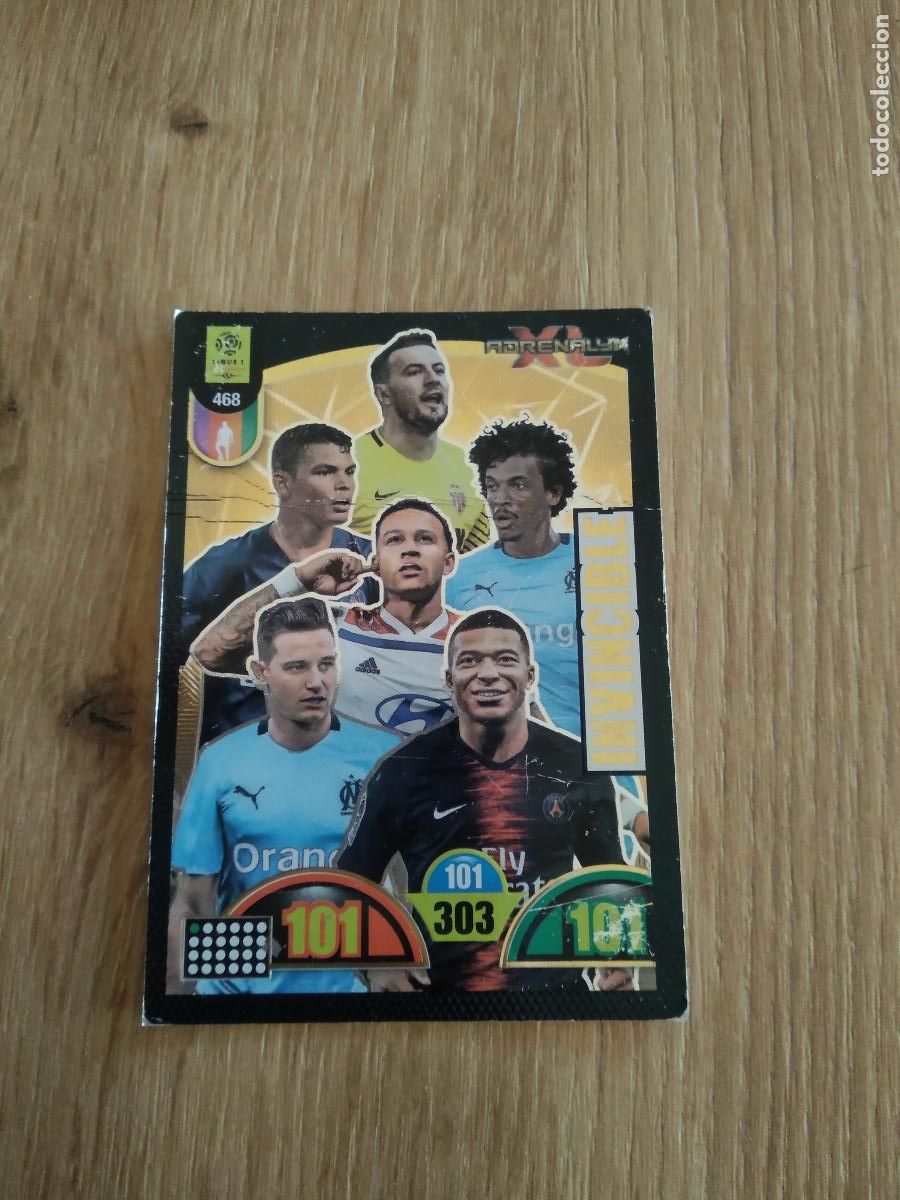 Cromos de F&uacute;tbol: 468 INVINCIBLE MBAPPE DEPAY SILVA CROMO FUTBOL PANINI LIGUE 1 2018-2019 ADRENALYN FRANCIA 18-19