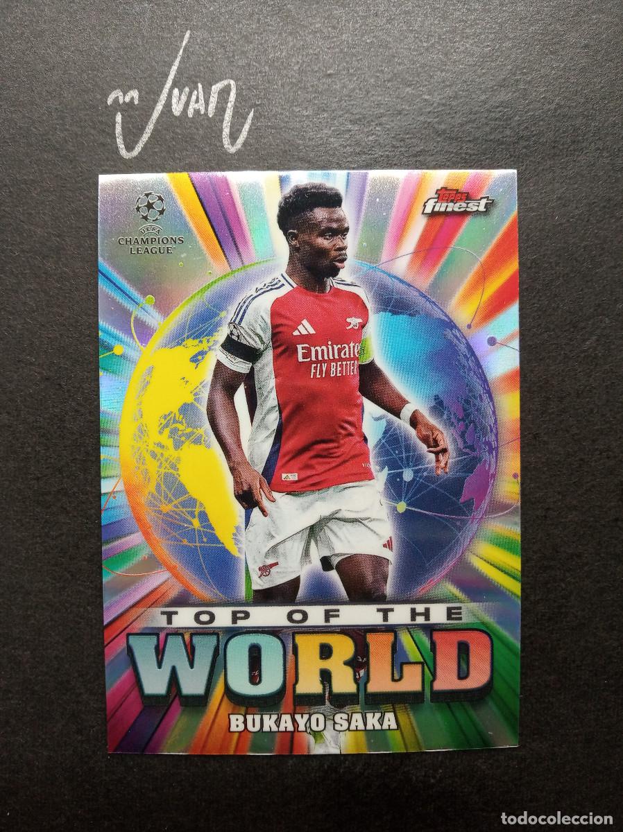 Cromos de F&uacute;tbol: N&ordm; 4 TOP WORLD BUKAYO SAKA ARSENAL ⚽ TOPPS &reg; FINEST UEFA CHAMPIONS LEAGUE 2024 2025 24 25 NUEVO