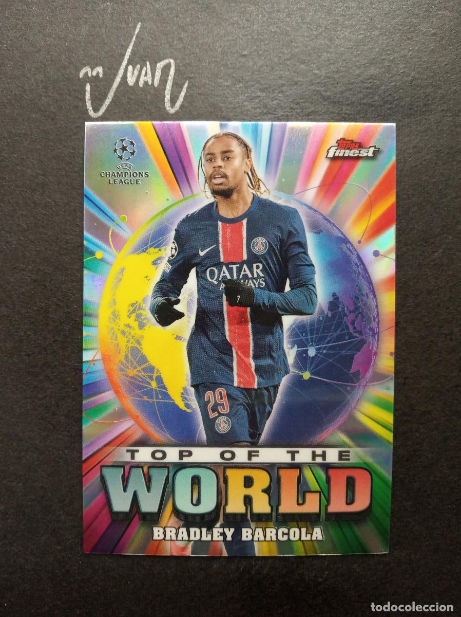 Cromos de F&uacute;tbol: 8 TOP WORLD BARCOLA PARIS SAINT-GERMAIN ⚽ TOPPS &reg; FINEST UEFA CHAMPIONS LEAGUE 2024 2025 24 25 NUEVO