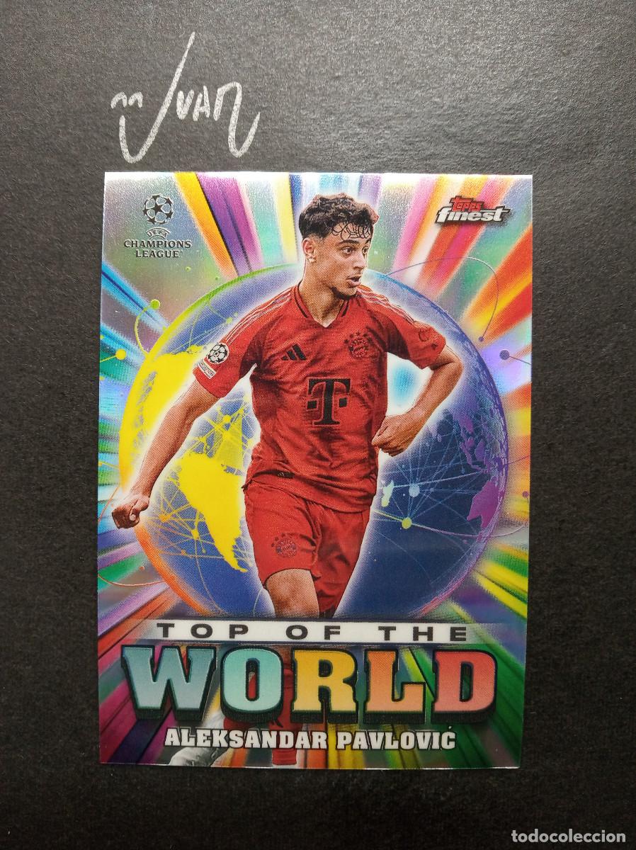 Cromos de F&uacute;tbol: N&ordm; 14 TOP WORLD PAVLOVIC BAYER MUNICH ⚽ TOPPS &reg; FINEST UEFA CHAMPIONS LEAGUE 2024 2025 24 25 NUEVO