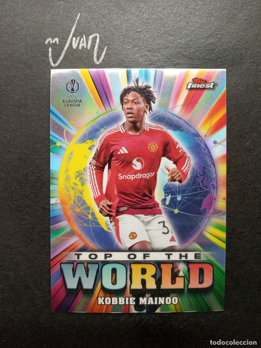 Figurine di Calcio: 17 TOP WORLD KOBBIE MAINOO MANCHESTER UNITED ⚽ TOPPS &reg; FINEST UEFA CHAMPIONS 2024 2025 24 25 NUEVO