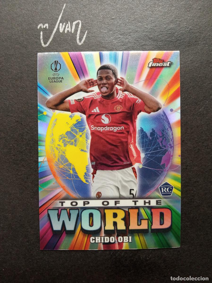 Cromos de F&uacute;tbol: 19 TOP WORLD ROOKIE CHIDO OBI MANCHESTER UNITED ⚽ TOPPS&reg; FINEST UEFA CHAMPIONS 2024 2025 24 25 NUEVO