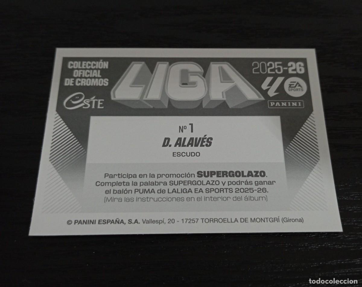 Cromos de f&uacute;tbol: -ESTE 25-26 : ESCUDO ( ALAVES ) - Foto 2