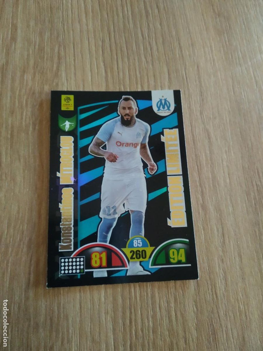Figurine di Calcio: MITROGLOU MARSELLA EDICION LIMITADA CROMO FUTBOL PANINI LIGUE 1 2018-2019 ADRENALYN FRANCIA 18-19