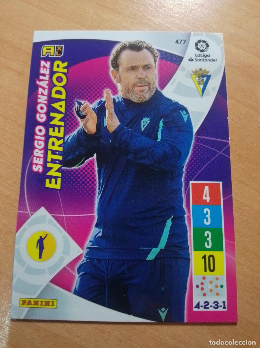 Cromos de Futebol: 477 SERGIO GONZ&Aacute;LEZ ENTRENADOR DEL C&Aacute;DIZ 21 22 ADRENALYN 2021 2022