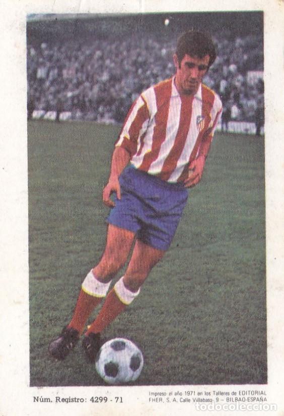 Figurine di Calcio: IRURETA, A. T. MADRID. 1971/1972, ED FHER, SIN PEGAR (CROMO DE CARTON)