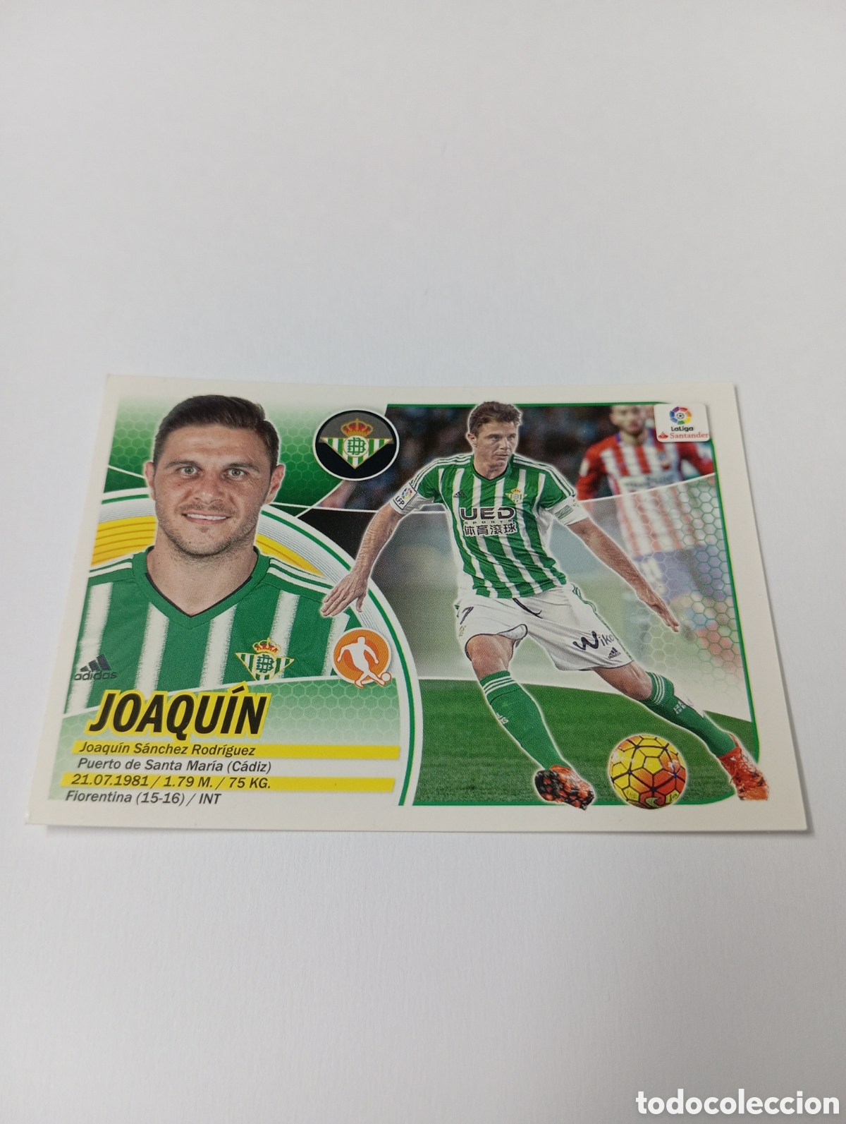 Figurine di Calcio: Joaqu&iacute;n 11 Betis liga este 16 17 panini 2016 2017