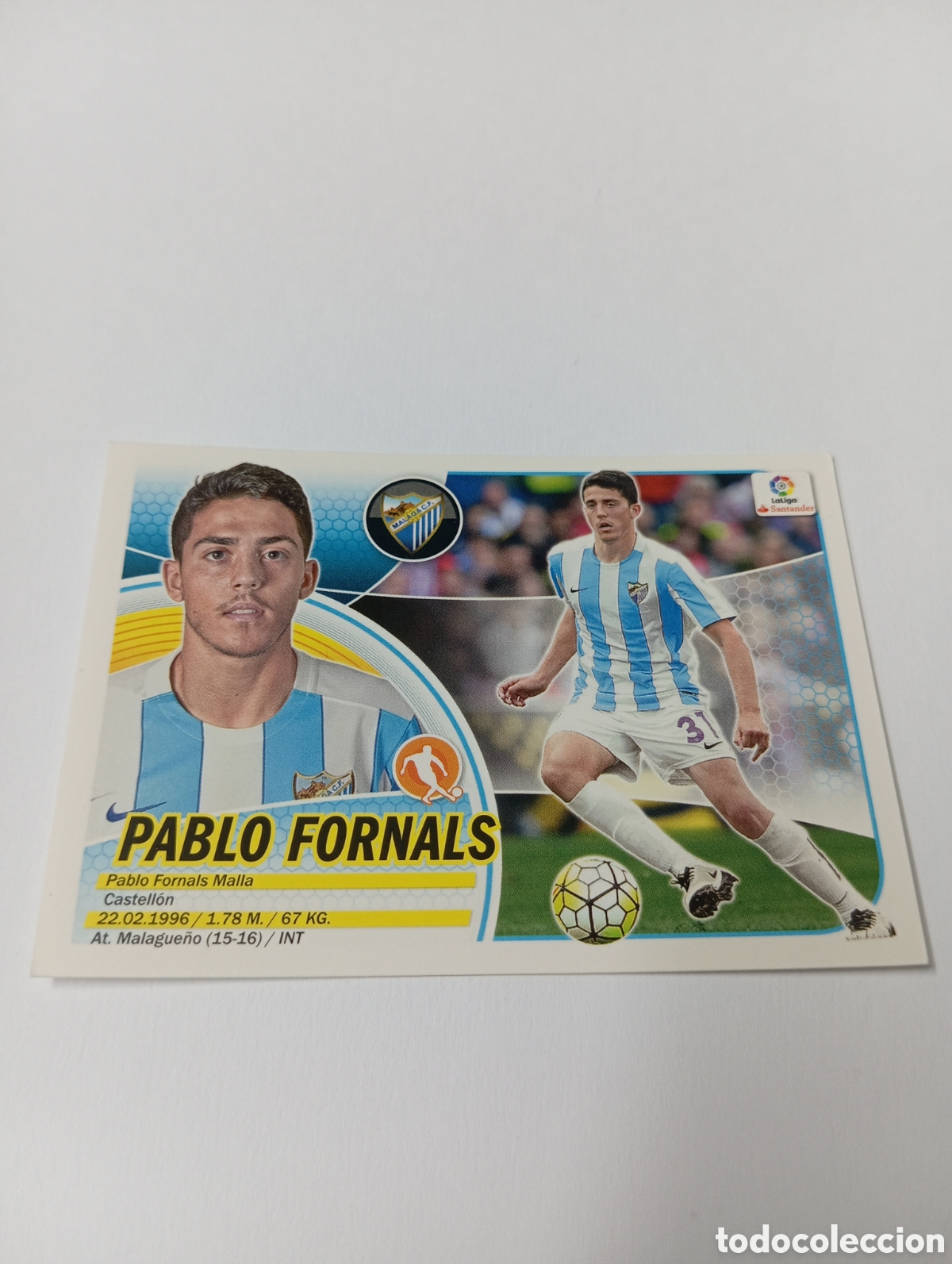 Fu&szlig;ball-Sticker: Pablo Fornals 12 A M&aacute;laga liga este 16 17 panini 2016 2017
