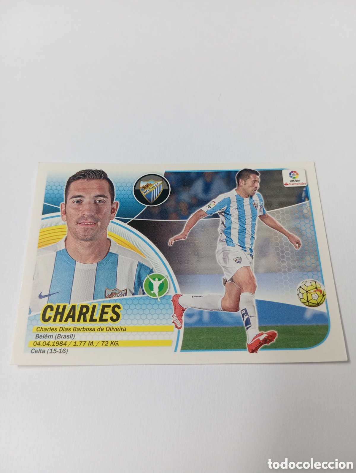 Figurine di Calcio: Charles 15 M&aacute;laga liga este 16 17 panini 2016 2017