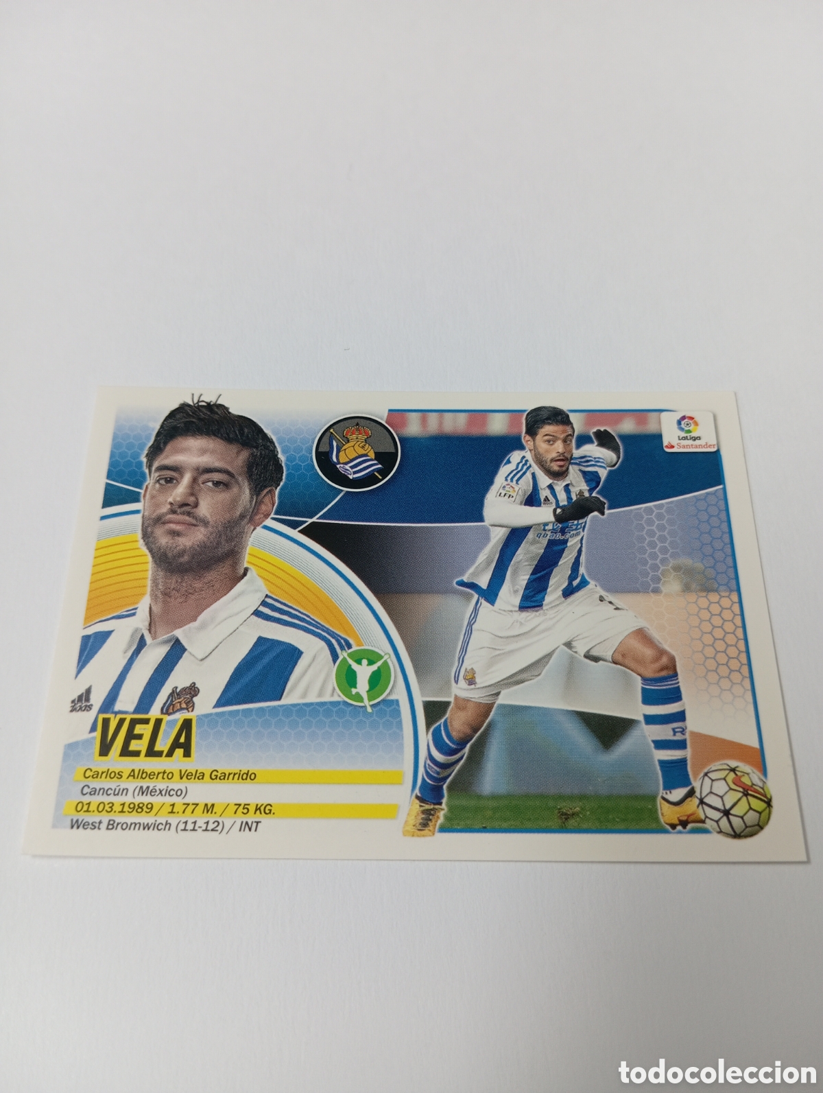Fu&szlig;ball-Sticker: Vela 15 Real Sociedad liga este 16 17 panini 2016 2017