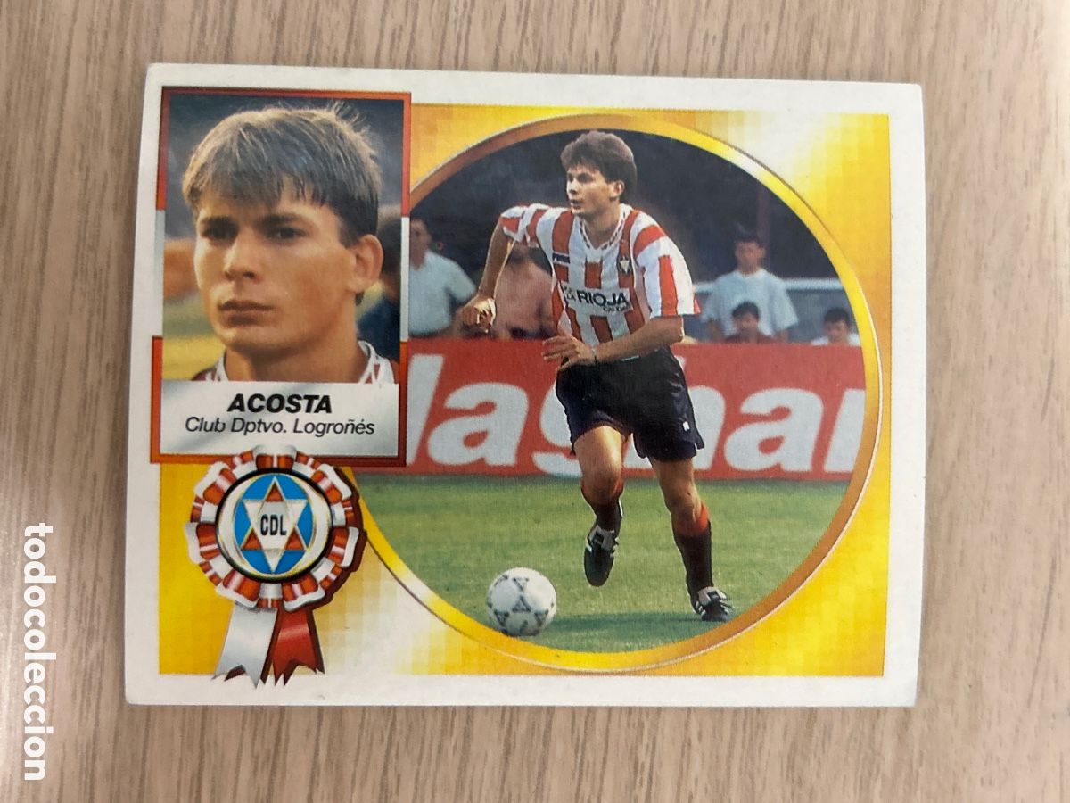 Cartes &agrave; collectionner de Football: ACOSTA LOGRO&Ntilde;ES FICHAJE 32 LIGA ESTE 1994 1995 94 95 NUNCA PEGADO SIN PEGAR