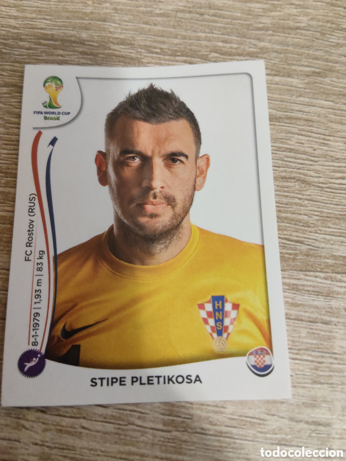 Cromos de f&uacute;tbol: Panini mundial Brasil 2014 53 Stipe Pletikosa Croacia