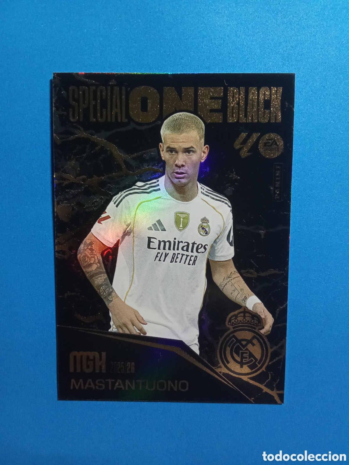 Cromos de f&uacute;tbol: CROMO SPECIAL ONE BLACK MASTANTUONO REAL MADRID TERCERA EDICION MEGACRACKS 25-26