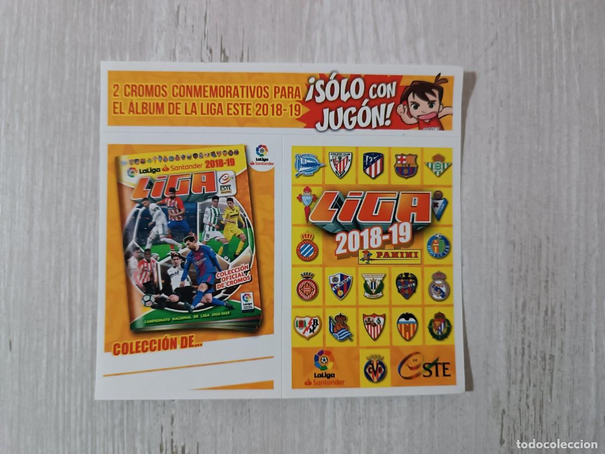 Fu&szlig;ball-Sticker: 2 CROMOS CONMEMORATIVOS LIGA ESTE 2018 2019 18 19. NUNCA PEGADOS