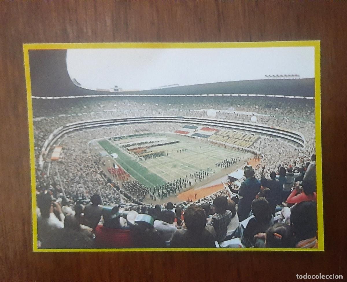 Cromos de F&uacute;tbol: CROMO NUNCA PEGADO - Mundial ESPA&Ntilde;A 1982 - F&uacute;tbol en Acci&oacute;n - DANONE 82 - n&uacute;m 74 ESTADIO AZTECA