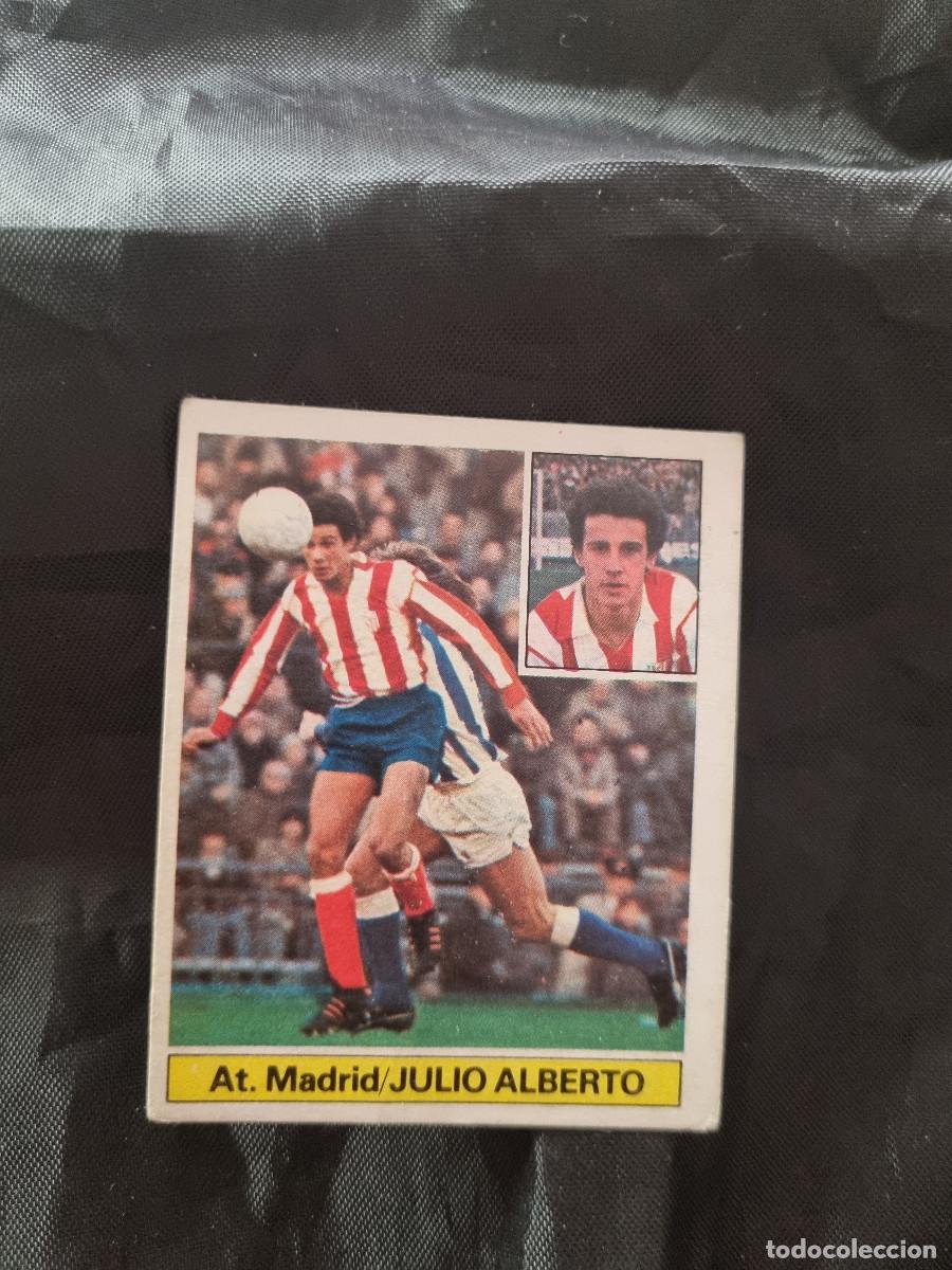 Fu&szlig;ball-Sticker: JULIO ALBERTO. AT. MADRID. SIN PEGAR.EDICIONES ESTE LIGA 1981/82. 81/82. 1981/1982. PEDIDO MINIMO 3&euro;