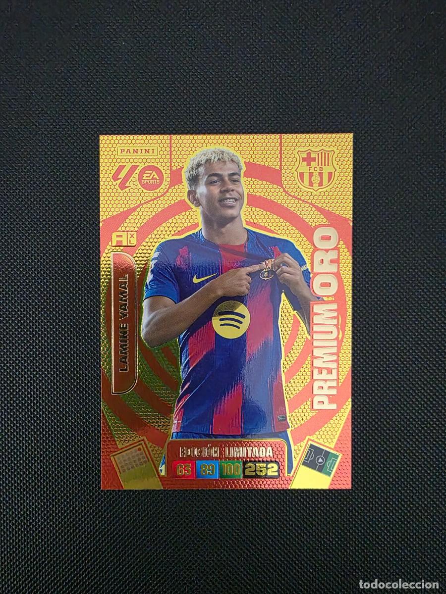 Cromos de F&uacute;tbol: LAMINE YAMAL PREMIUM ORO ADRENALYN XL 2025 2026 25 26
