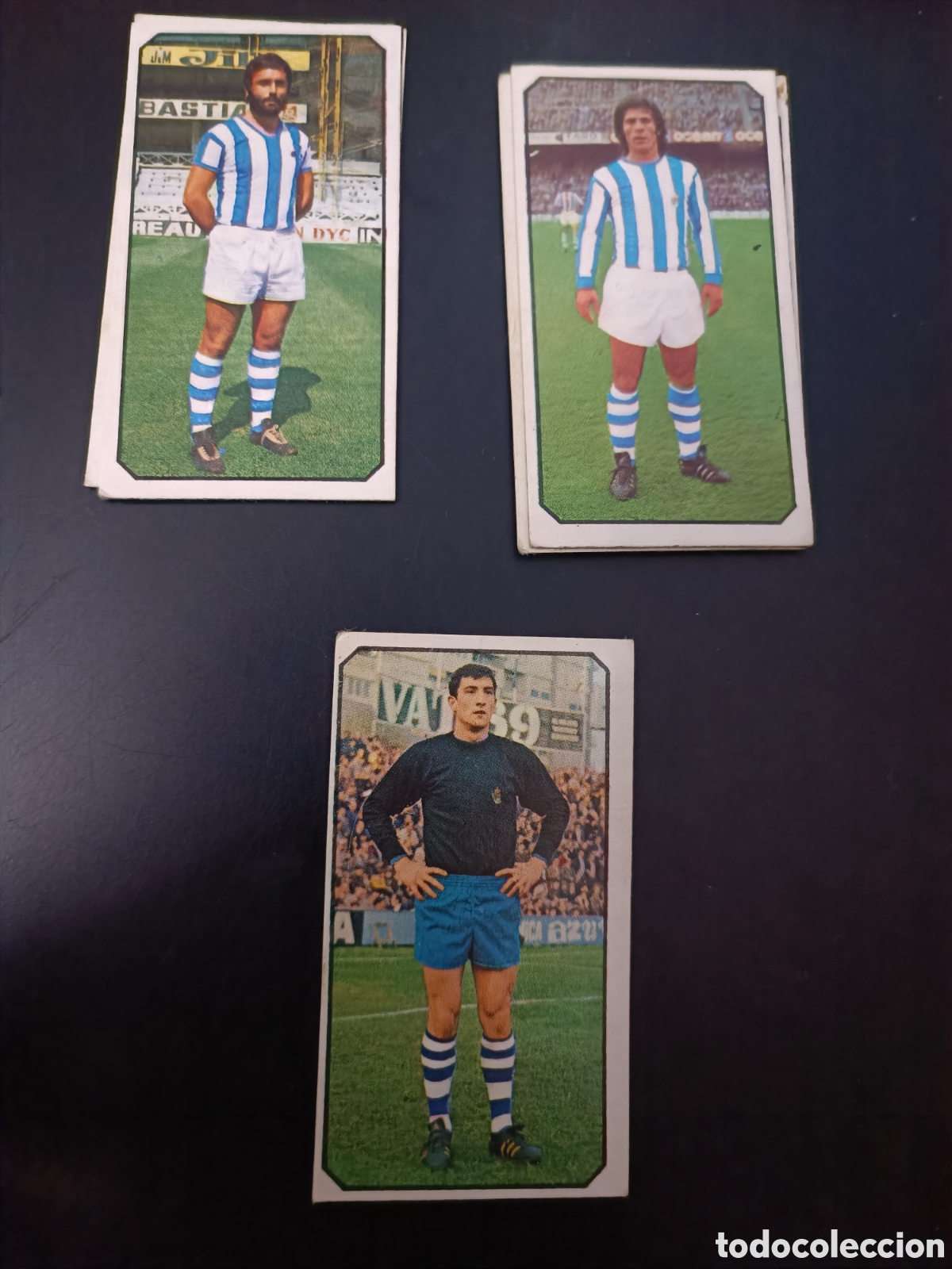 Figurine di Calcio: 3 CROMOS REAL SOCIEDAD EDICIONES ESTE 77-78 SIN PEGAR - SE VENDEN SUELTOS