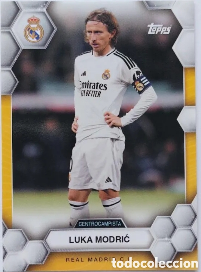 Cromos de F&uacute;tbol: 13 Luka Modric cromo b&aacute;sico Real Madrid Fan set topps 2024, 24 25.